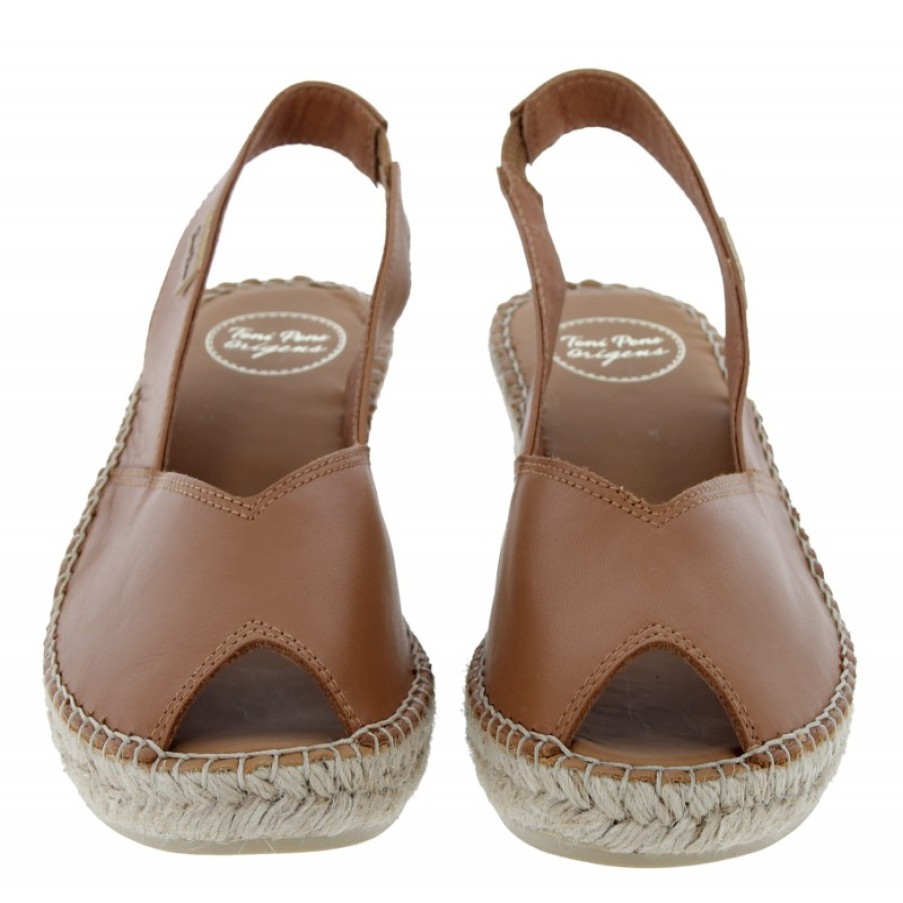 Women'S Toni Pons | Bernia-P Peep Toe Espadrilles - Cuiro Leather