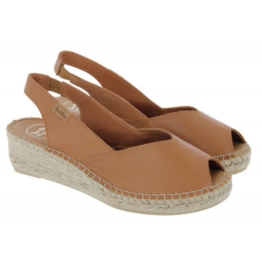 Women'S Toni Pons | Bernia-P Peep Toe Espadrilles - Cuiro Leather