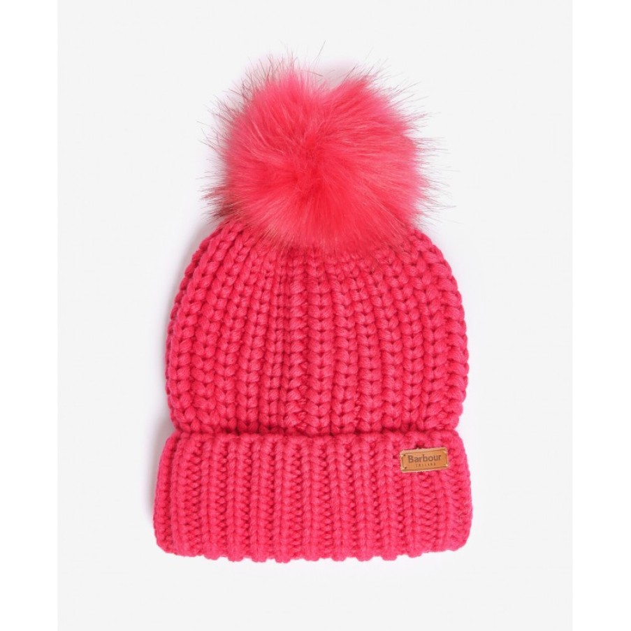 Women'S Barbour | Saltburn Beanie Lha0336 - Pink