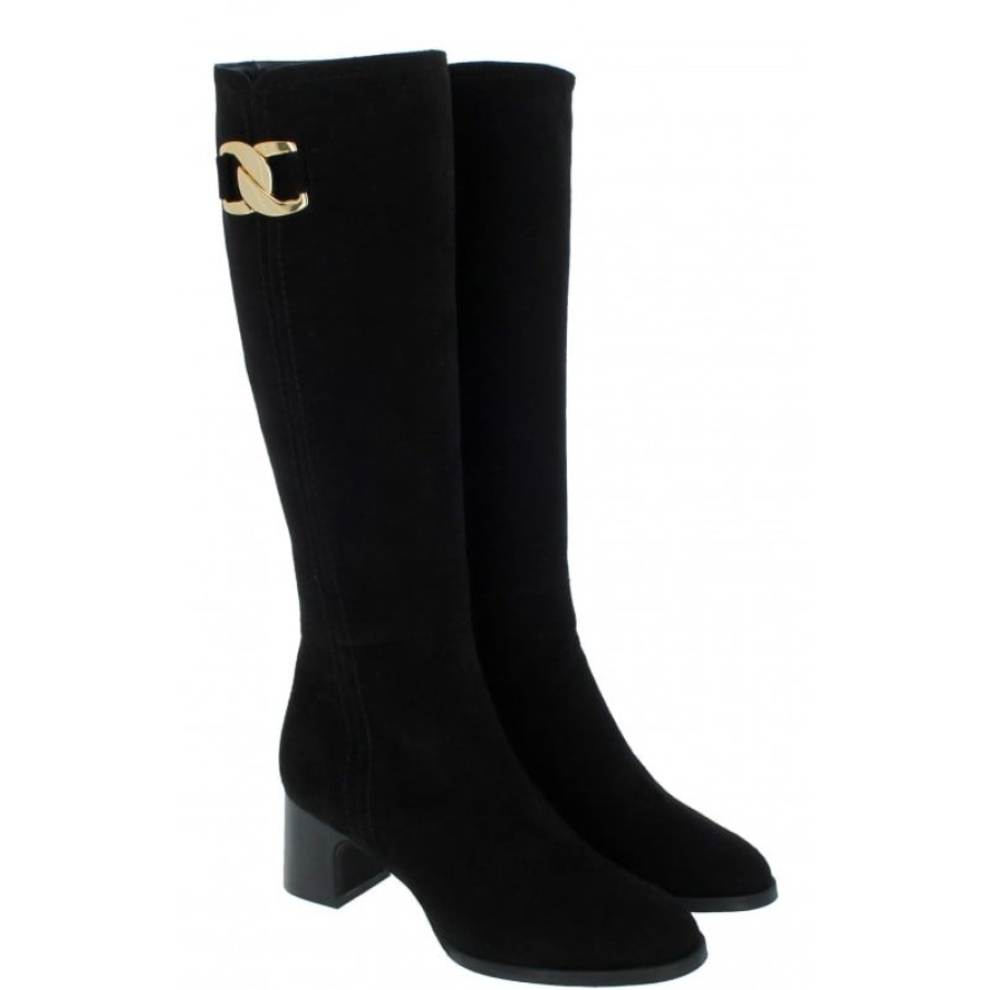 Women'S Evaluna | 8529A Knee High Boots - Black Suede