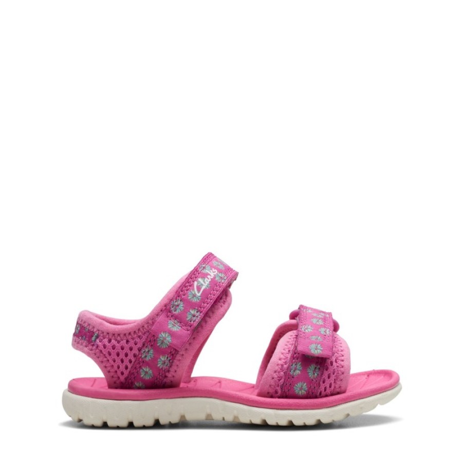 Children'S Clarks Girls Sandals | Surfing Tide Toddler Sandals - Hot Pink