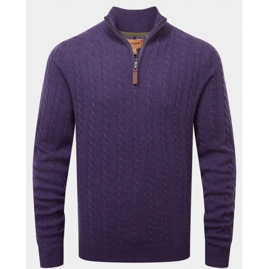 Men'S Schoffel | Tain Lambswool Jumper 3001 - Bramble