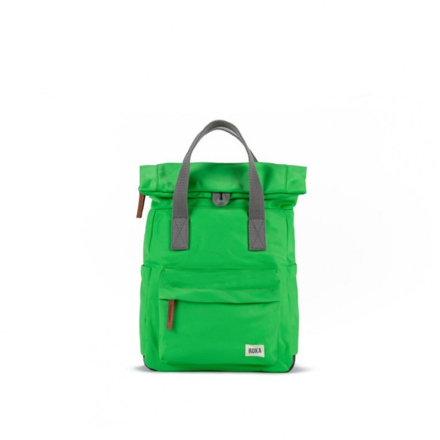 Women'S Roka London | Canfield B Small Sustainable Nylon Backpack - Kelly