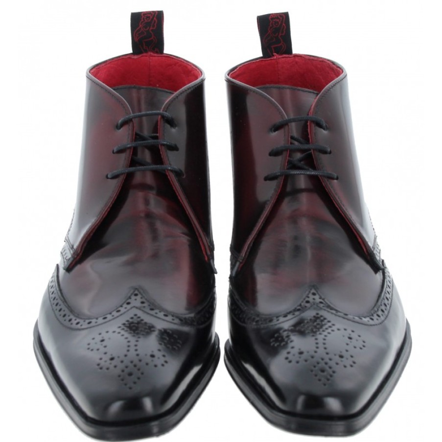 Men'S Jeffery West | K860 Boots - Black/Burgundy Leather