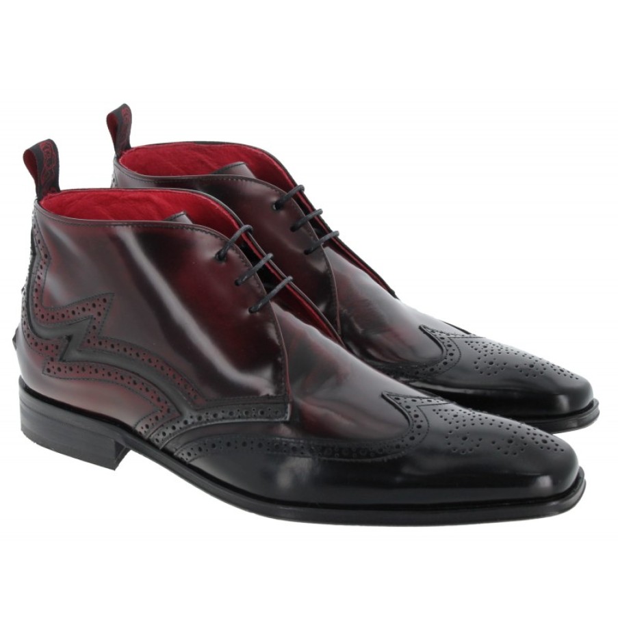 Men'S Jeffery West | K860 Boots - Black/Burgundy Leather