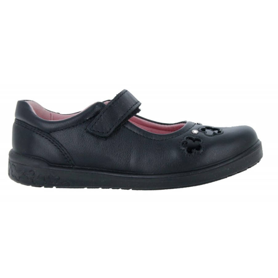 Children'S Ricosta Girls School Shoes | Leya 8600702 School Shoes - Black Leather