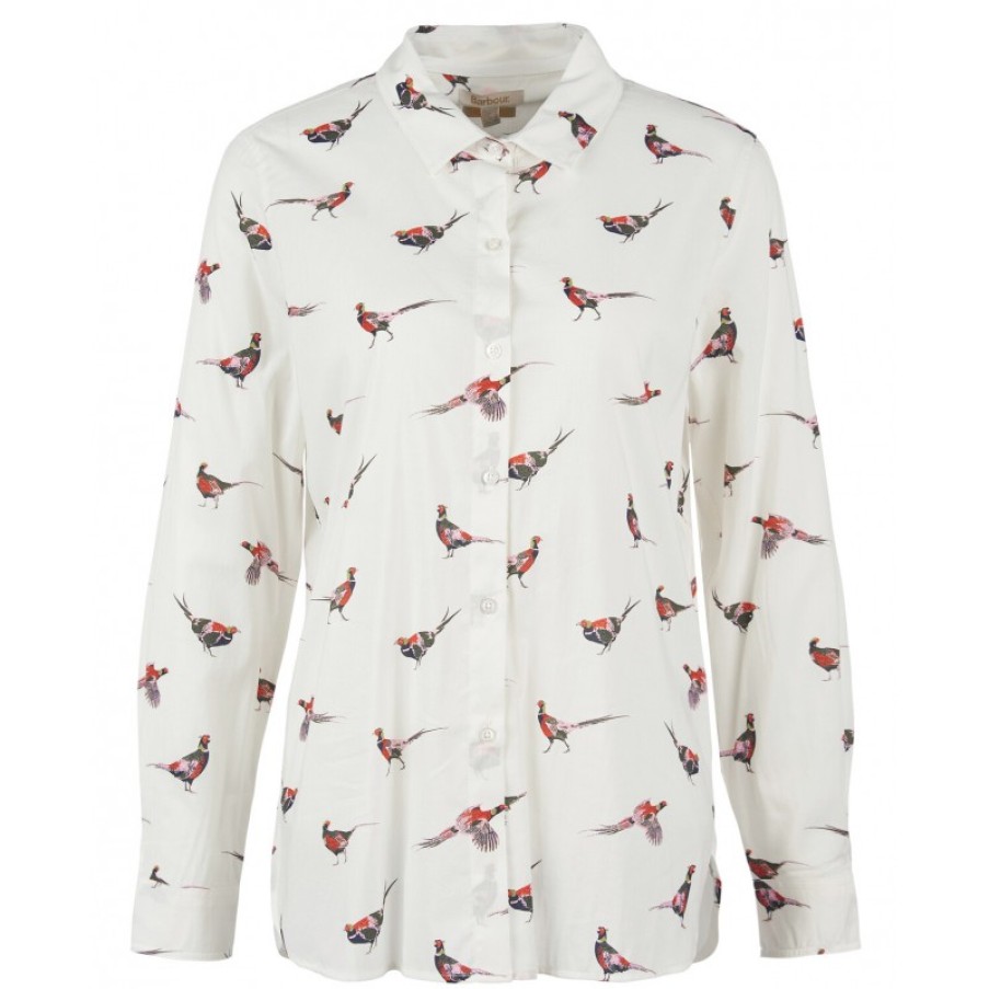 Women'S Barbour | Safari Shirt Lsh1357 - White