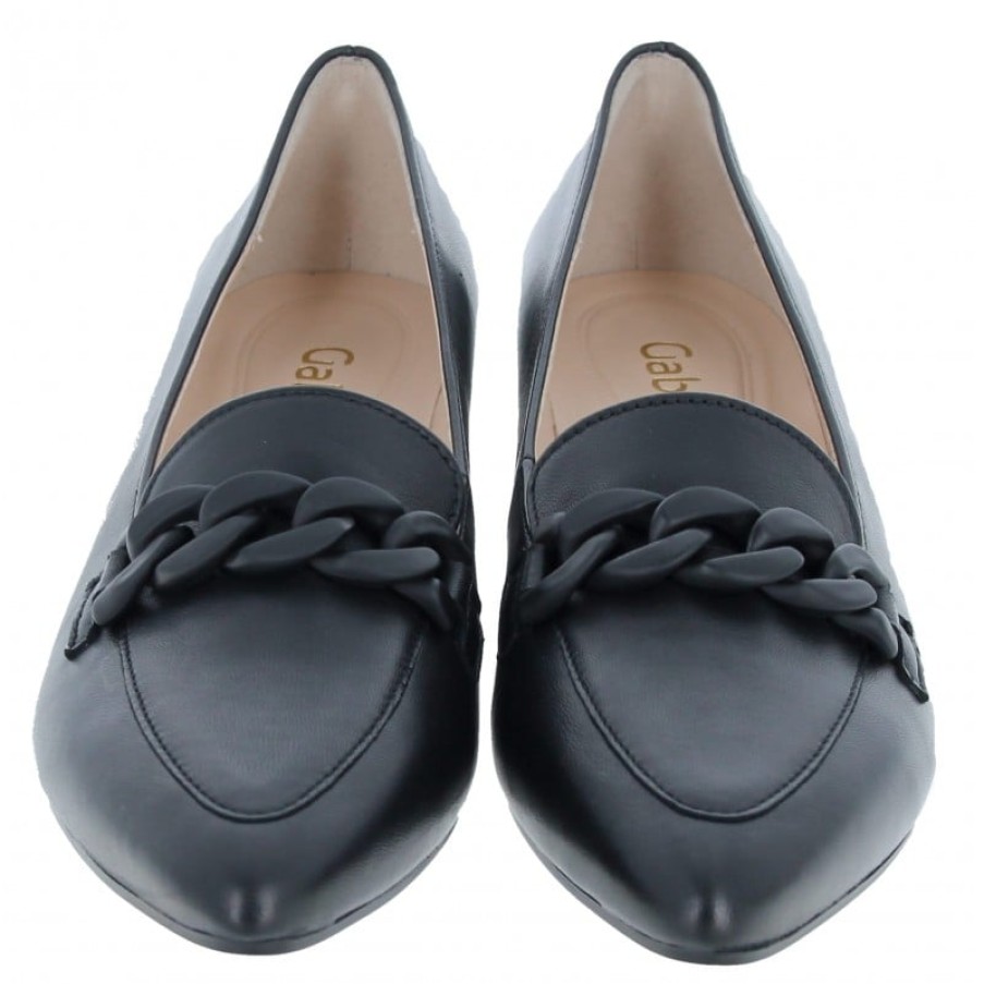 Women'S Gabor | Hoolie 31.441 Court Shoes - Black Leather