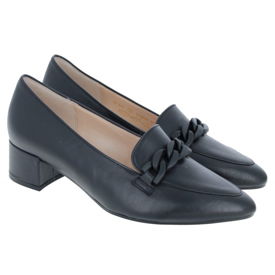 Women'S Gabor | Hoolie 31.441 Court Shoes - Black Leather