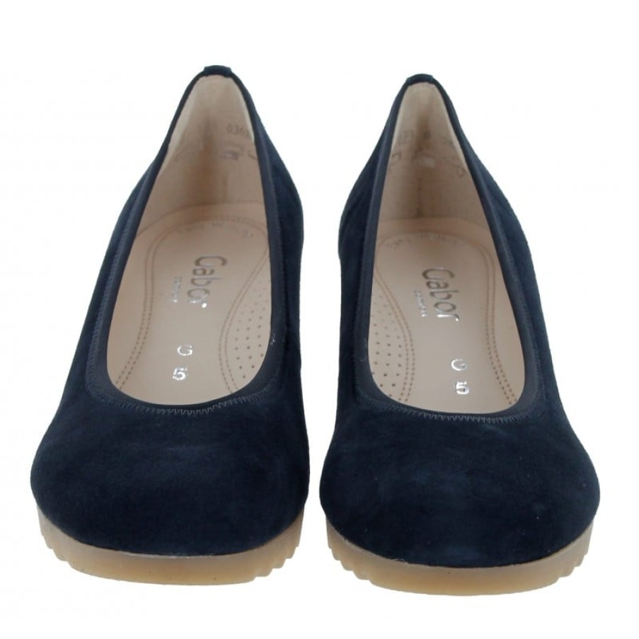 Women'S Gabor | Epworth 42.641 Wedge Shoes - Blue Suede