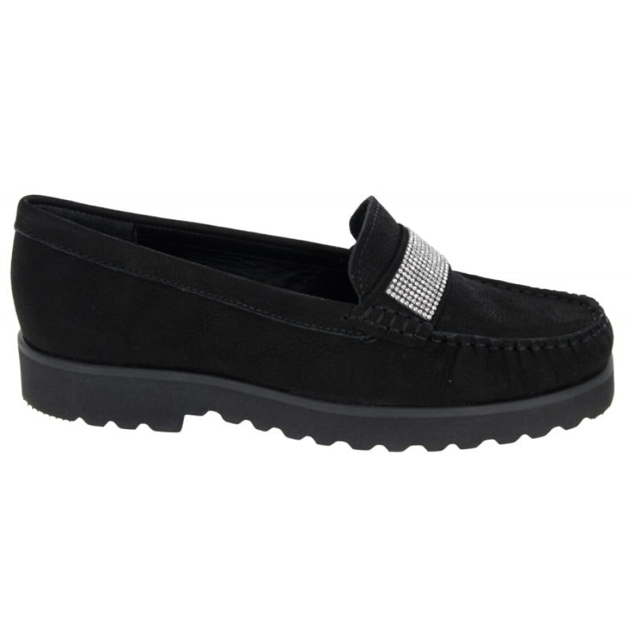 Women'S The Golden Boot | Golden Boot Porsche 2 16616 Loafer - Black Nubuck