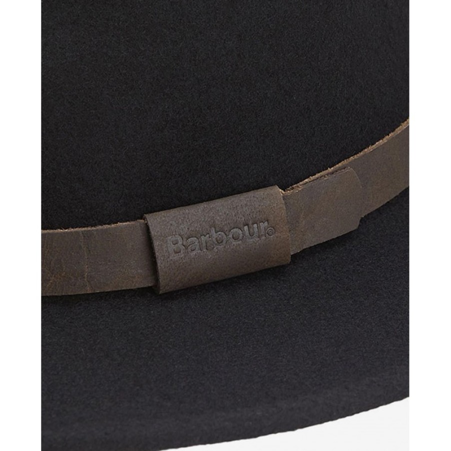 Men'S Barbour | Crush Bushman Hat Mha0007 - Black