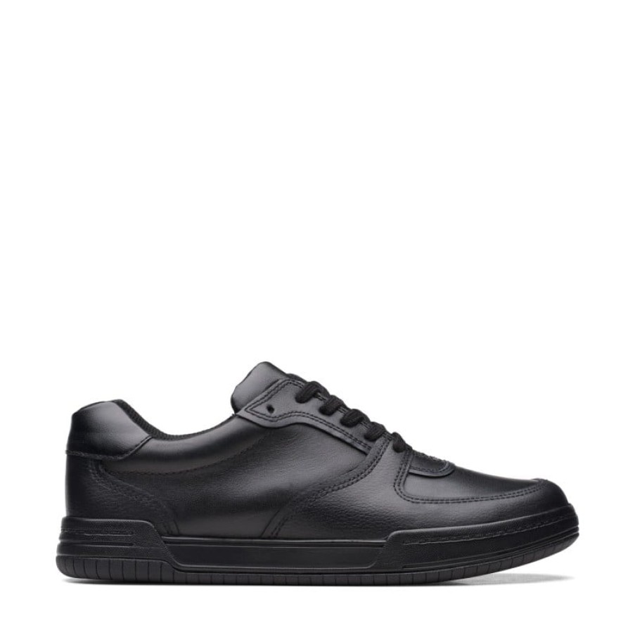 Children'S Clarks Boys School Shoes | Fawn Lay Youth School Shoes - Black Leather