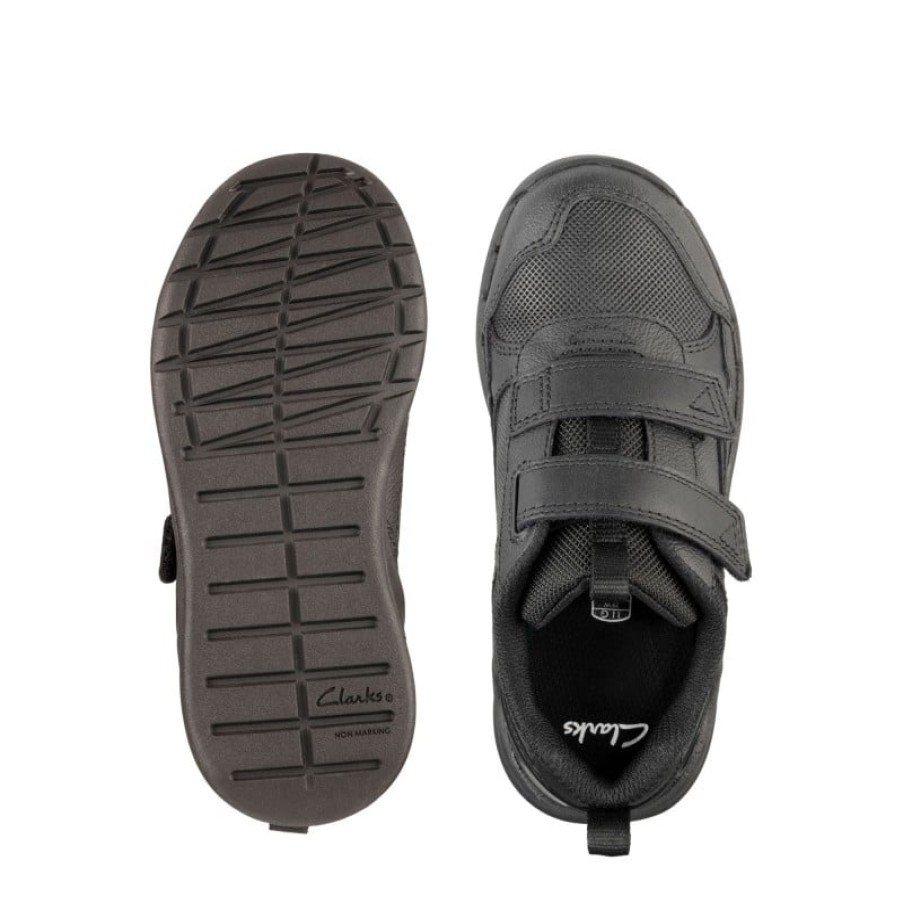 Children'S Clarks Boys Trainers | Orbit Sprint Toddler Trainers - Black