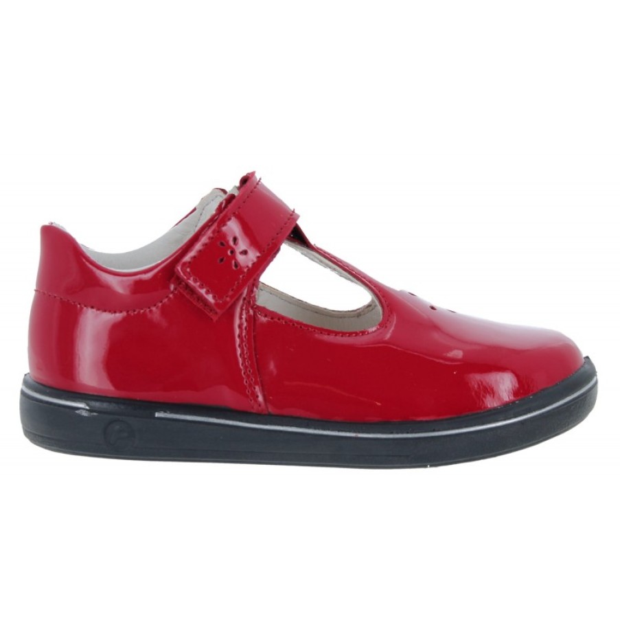 Children'S Ricosta Girls Shoes | Winona 2600202 T-Bar Shoes - Red Patent