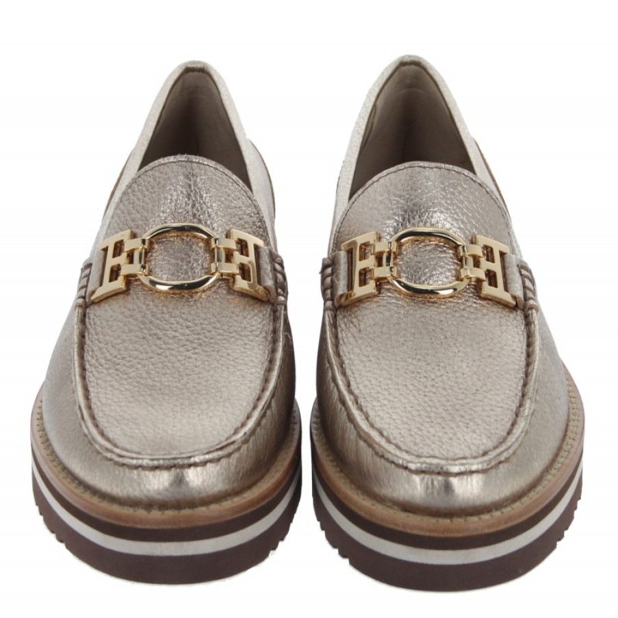 Women'S The Golden Boot | Golden Boot Cayenne 3 50682 Loafers - Gold Leather