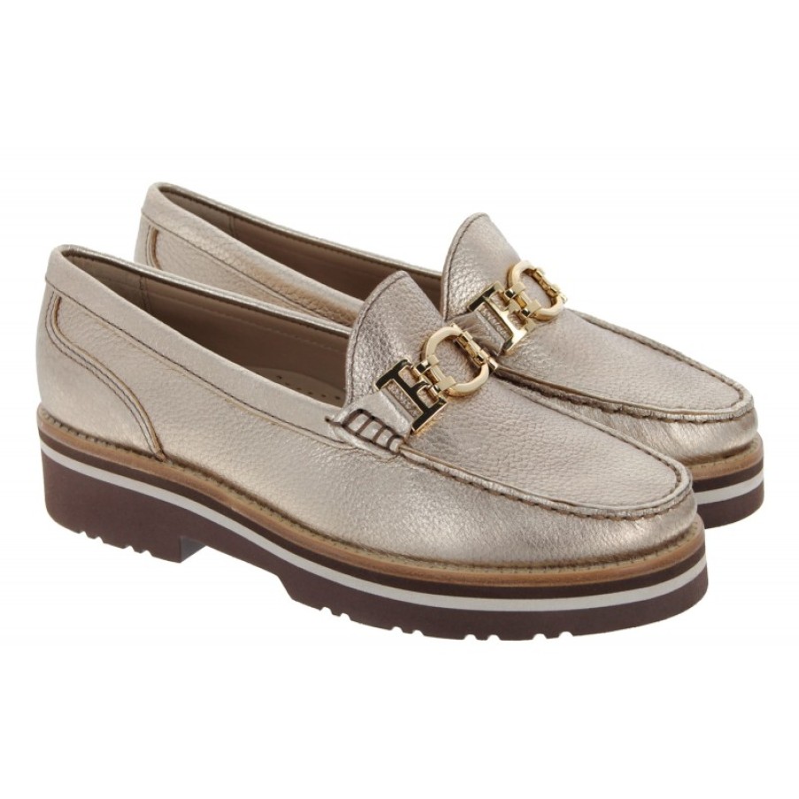 Women'S The Golden Boot | Golden Boot Cayenne 3 50682 Loafers - Gold Leather