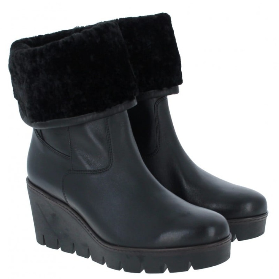 Women'S Gabor | Universe 34.785 Ankle Boots - Black Leather