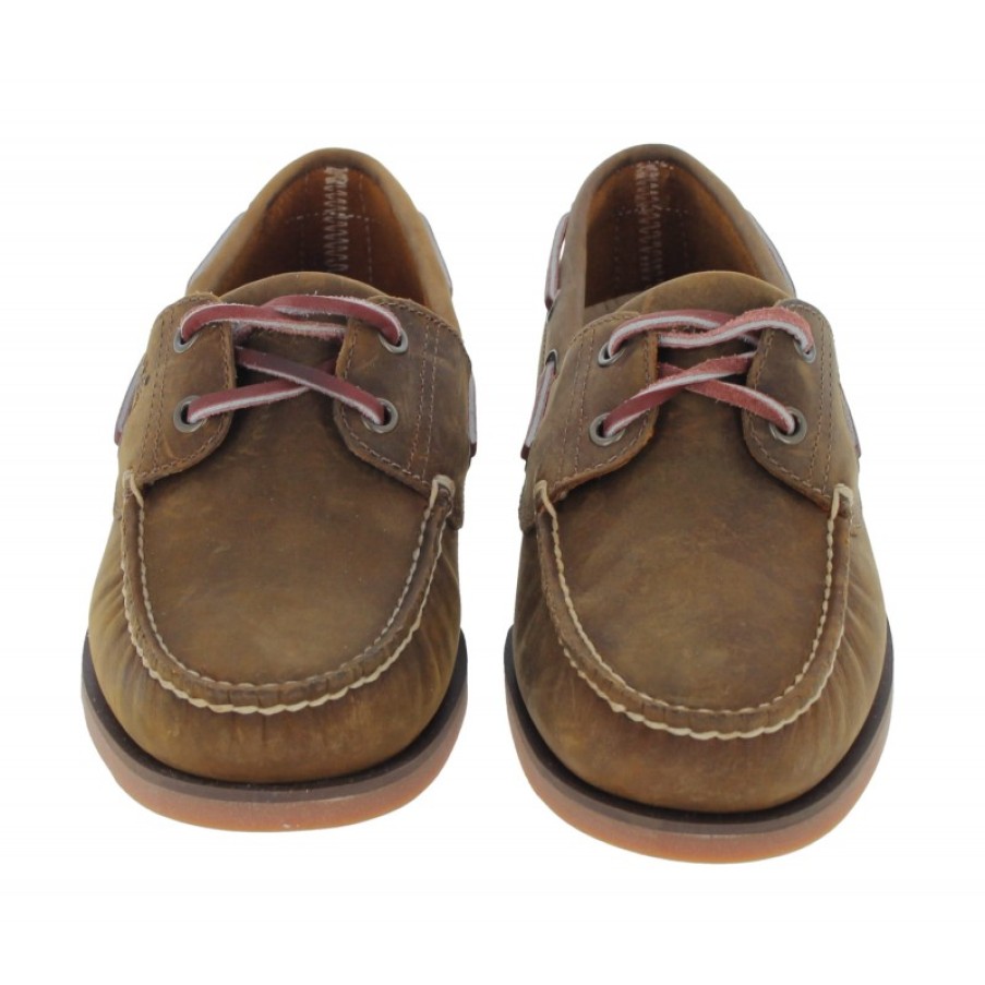 Men'S Timberland | Mens Classic Boat Shoes Tb01001R2141 - Brown Full Grain