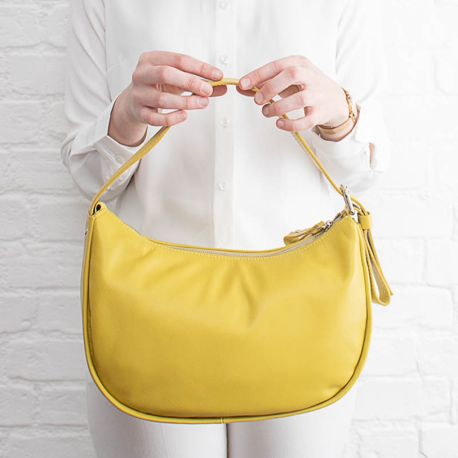 Women'S Gianni Conti | 3693734 Shoulder Bag - Lemon Leather