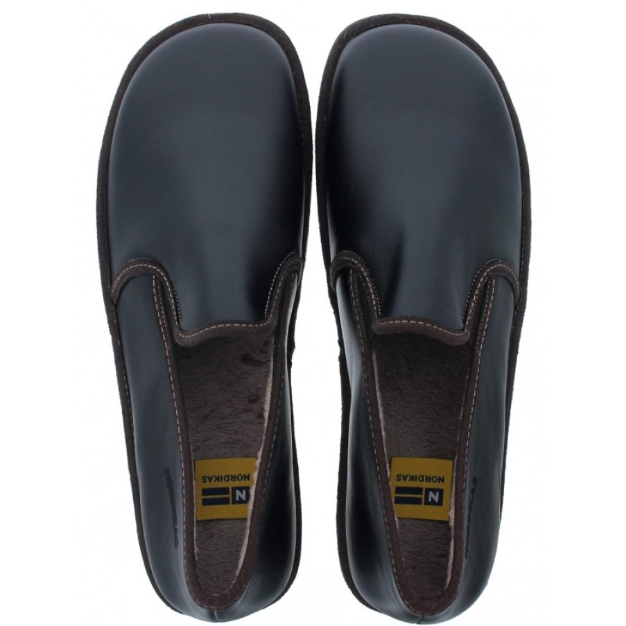 Men'S Nordikas | Noble 663 Slippers - Black Leather