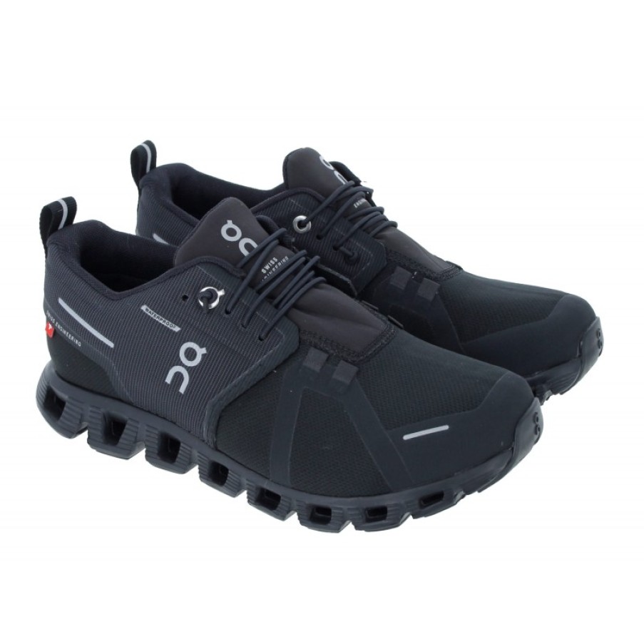 Women'S On Running | Cloud 5 Ladies Waterproof 59.98838 Trainers - Black