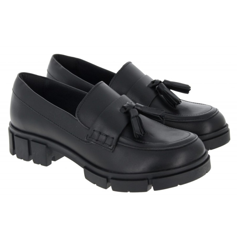 Children'S Clarks Teen Girls School Shoes | Teala Loafer - Black Leather