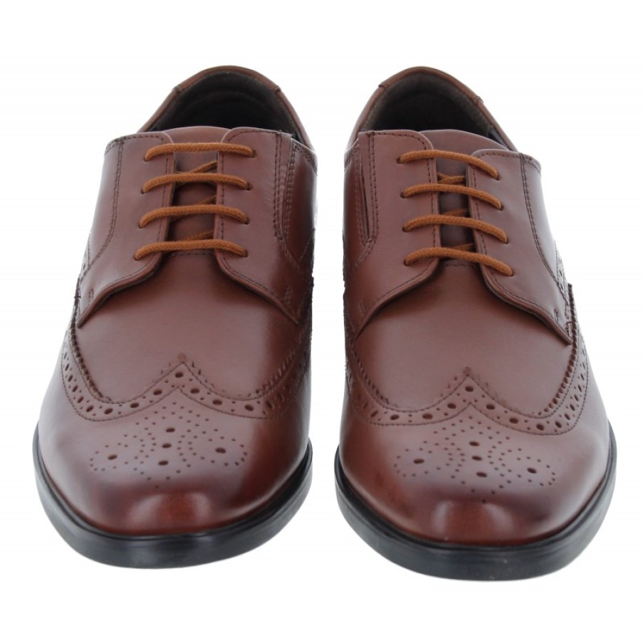 Men'S Clarks | Howard Wing Shoes - Dark Tan Leather