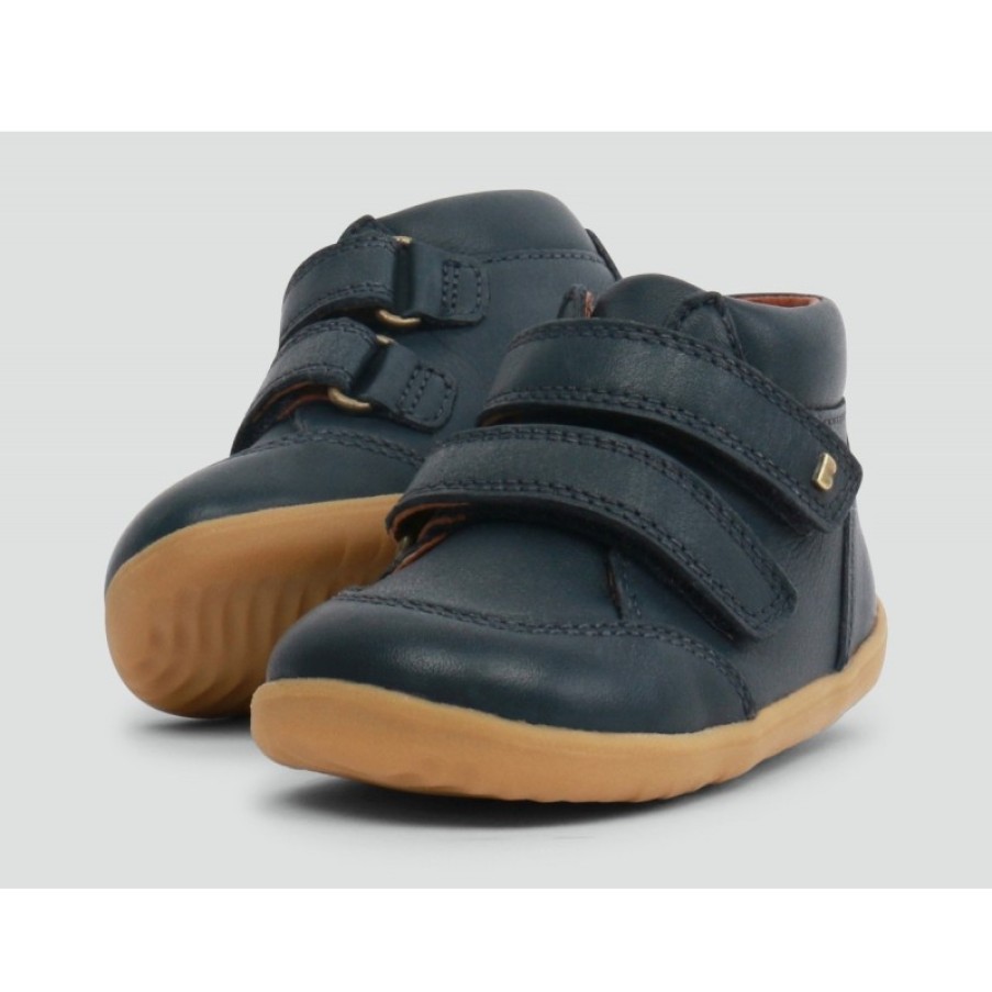 Children'S Bobux Boys Boots | Step Up Timber 7281 Boots - Navy Leather