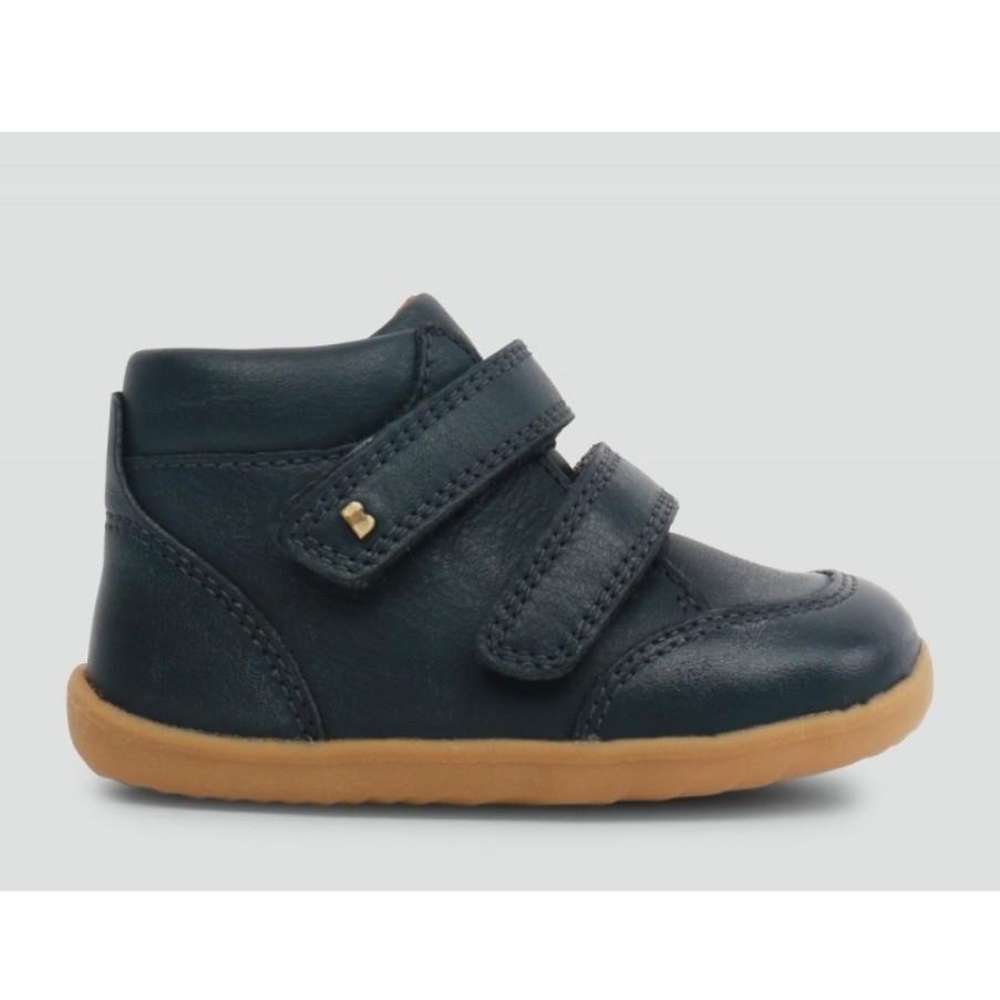 Children'S Bobux Boys Boots | Step Up Timber 7281 Boots - Navy Leather