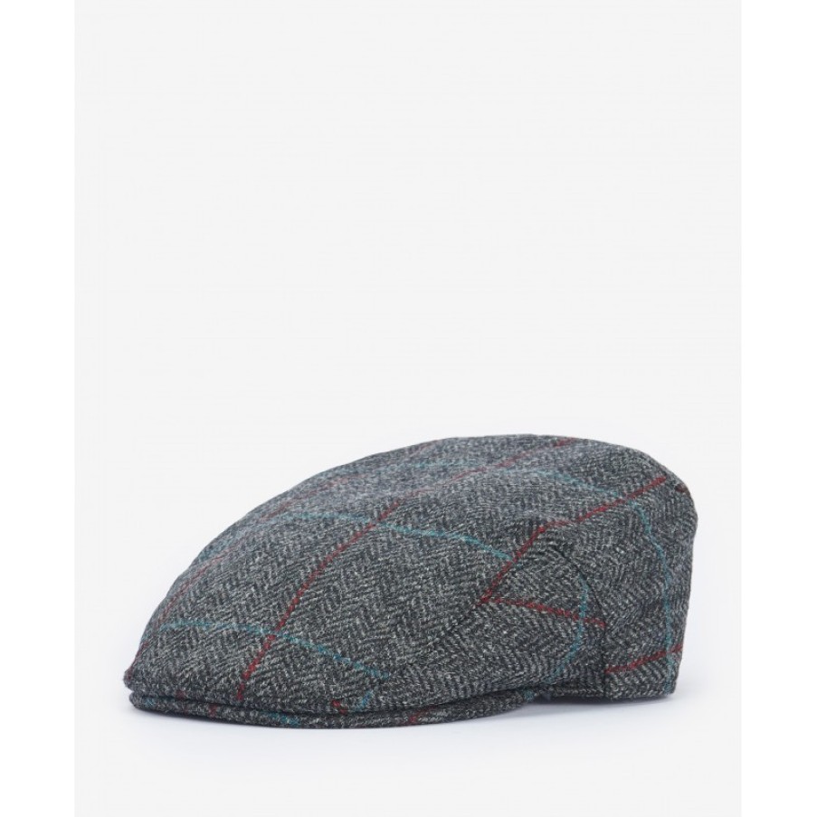 Men'S Barbour | Crieff Flat Cap Mha0009 - Grey Wool