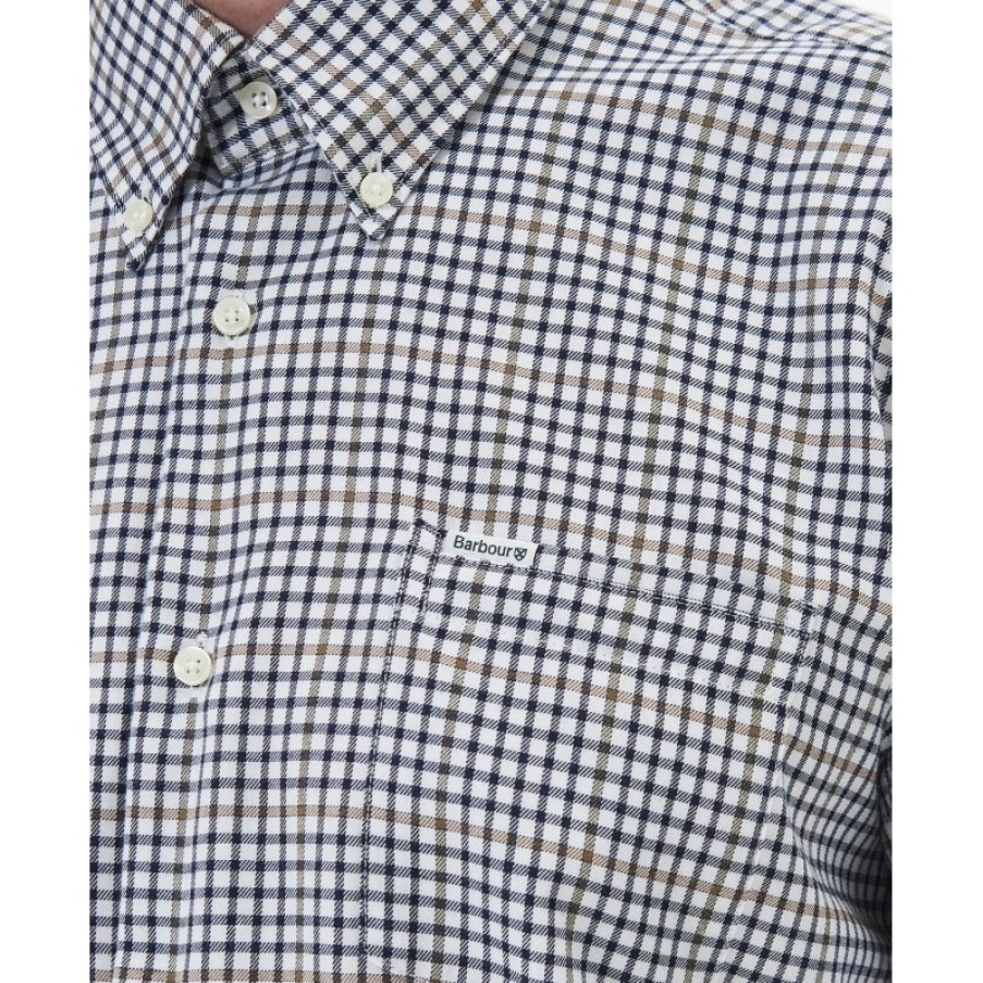 Men'S Barbour | Henderson Thermo Weave Shirt Msh5044 - White