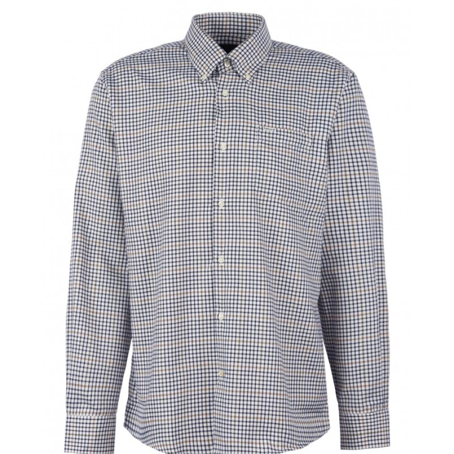 Men'S Barbour | Henderson Thermo Weave Shirt Msh5044 - White