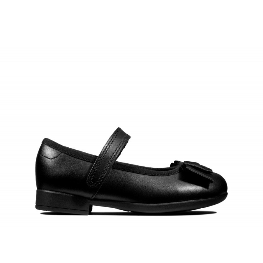 Children'S Clarks Girls School Shoes | Scala Tap Toddler School Shoes - Black Leather