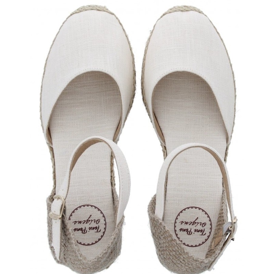 Women'S Toni Pons | Romina Wedge Espadrilles - Ecru Linen