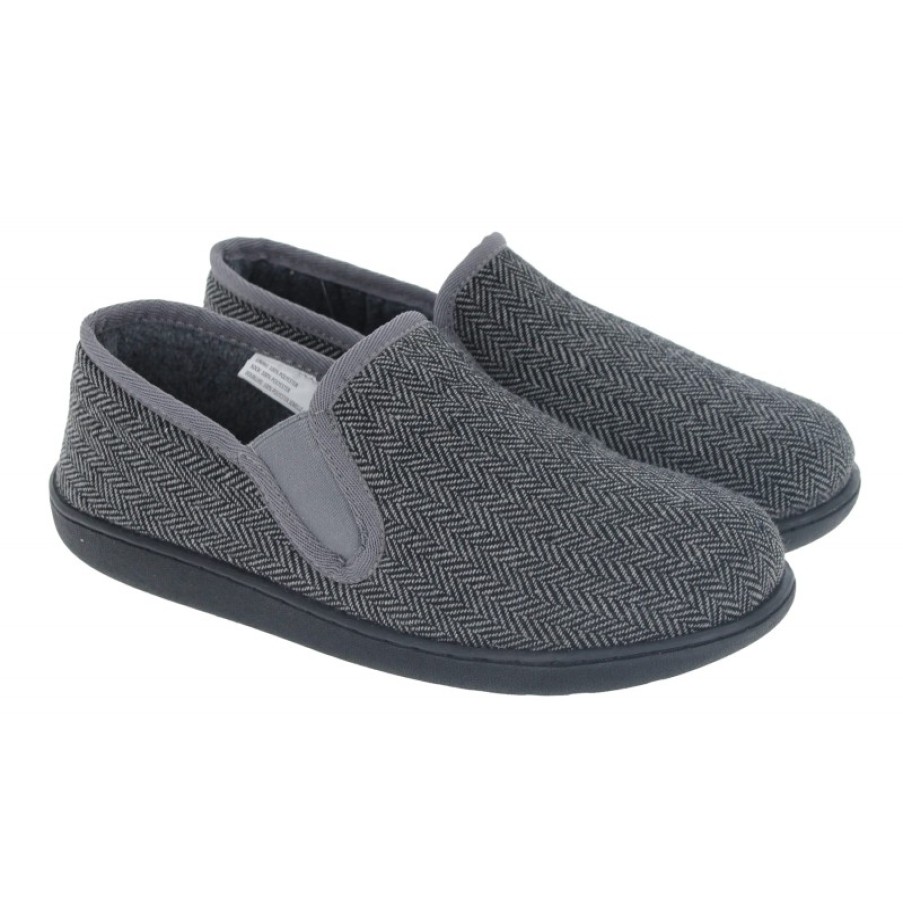 Men'S Clarks | King Ease Slippers - Dark Grey