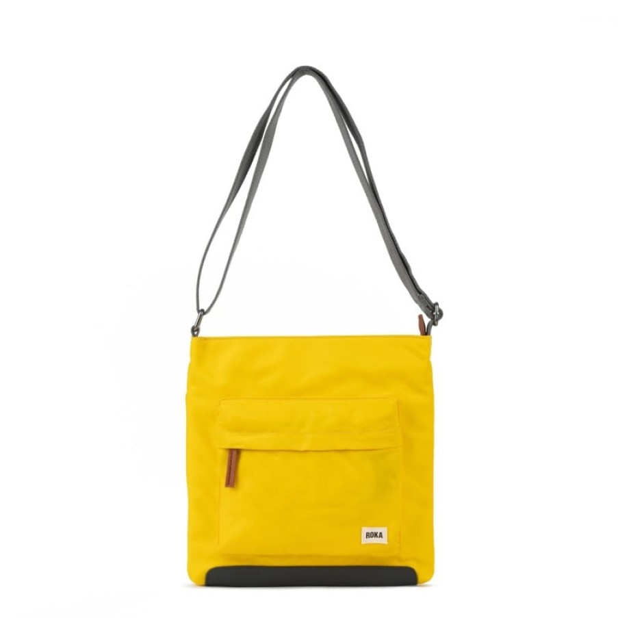 Women'S Roka London | Kennington B Medium Crossbody - Mustard