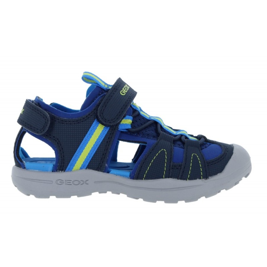 Children'S Geox Boys Sandals | J355Xa J Vaniett Closed Toe Sandals - Light Blue/Navy