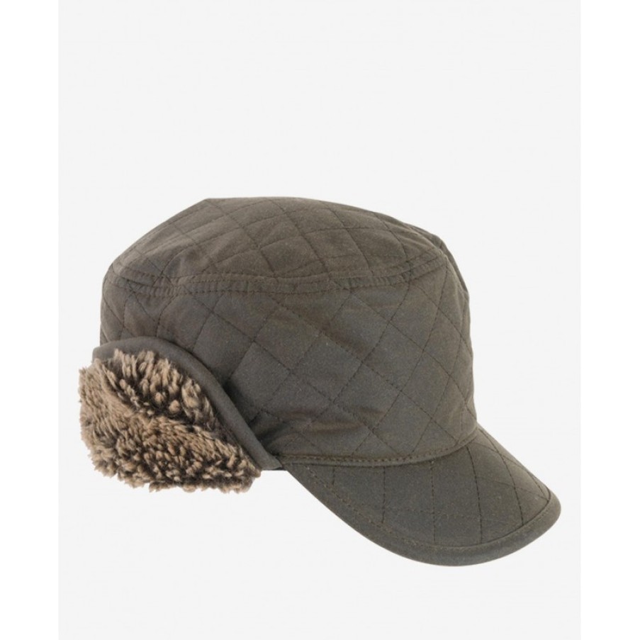 Men'S Barbour | Stanhope Hunting Wax Trapper Hat Mha0044 - Olive