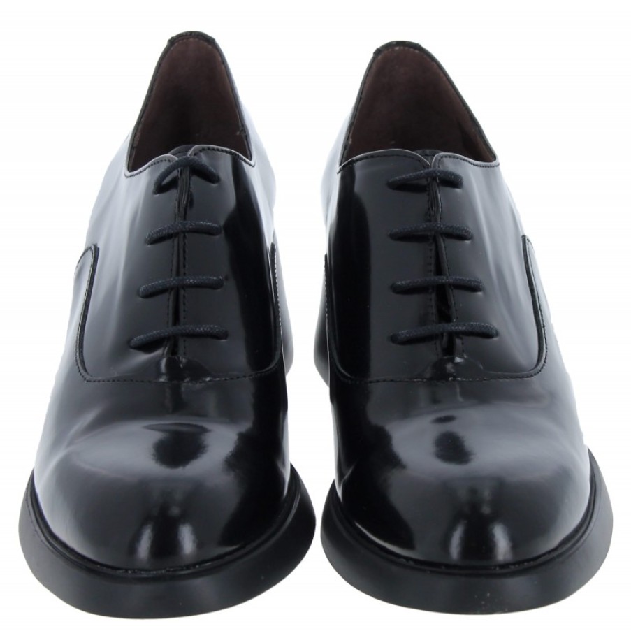 Women'S Wonders | G-6142 Lace-Up Shoes - Black Leather