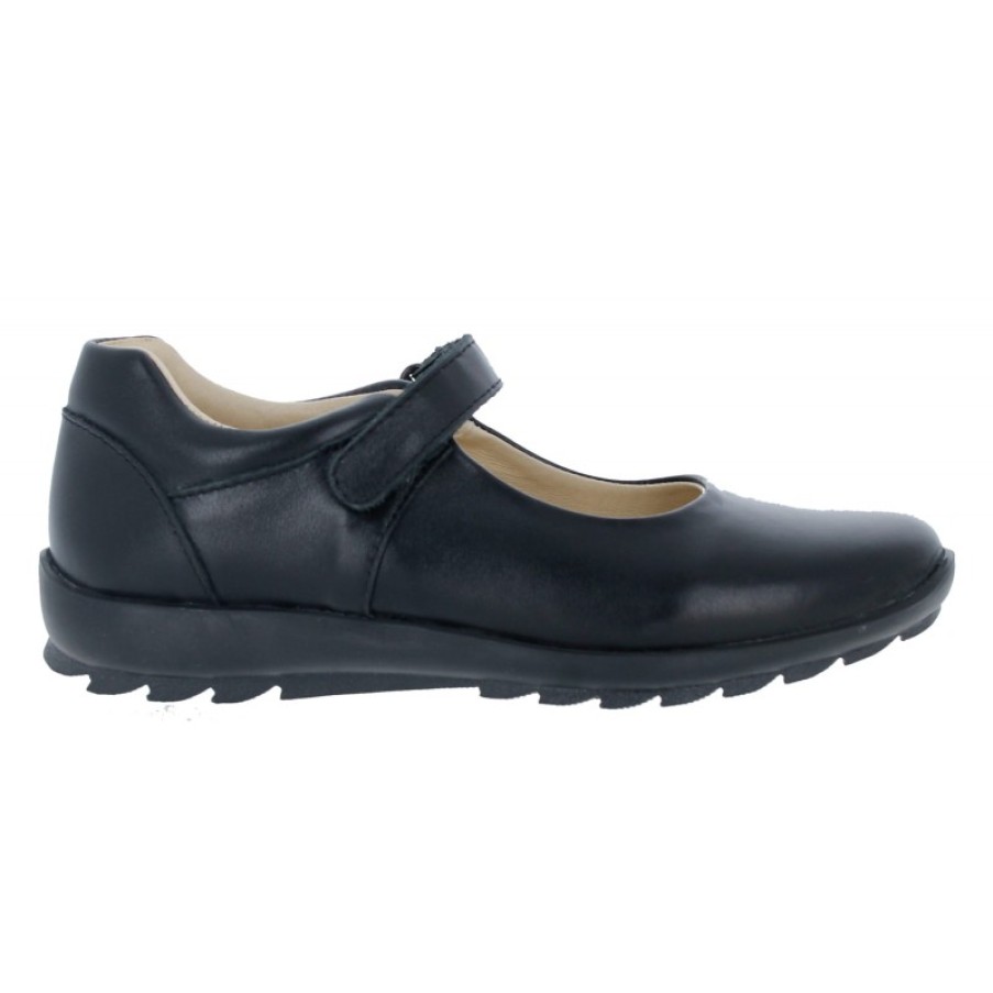 Children'S Primigi Teen Girls School Shoes | 4941022 School Shoes - Black Leather