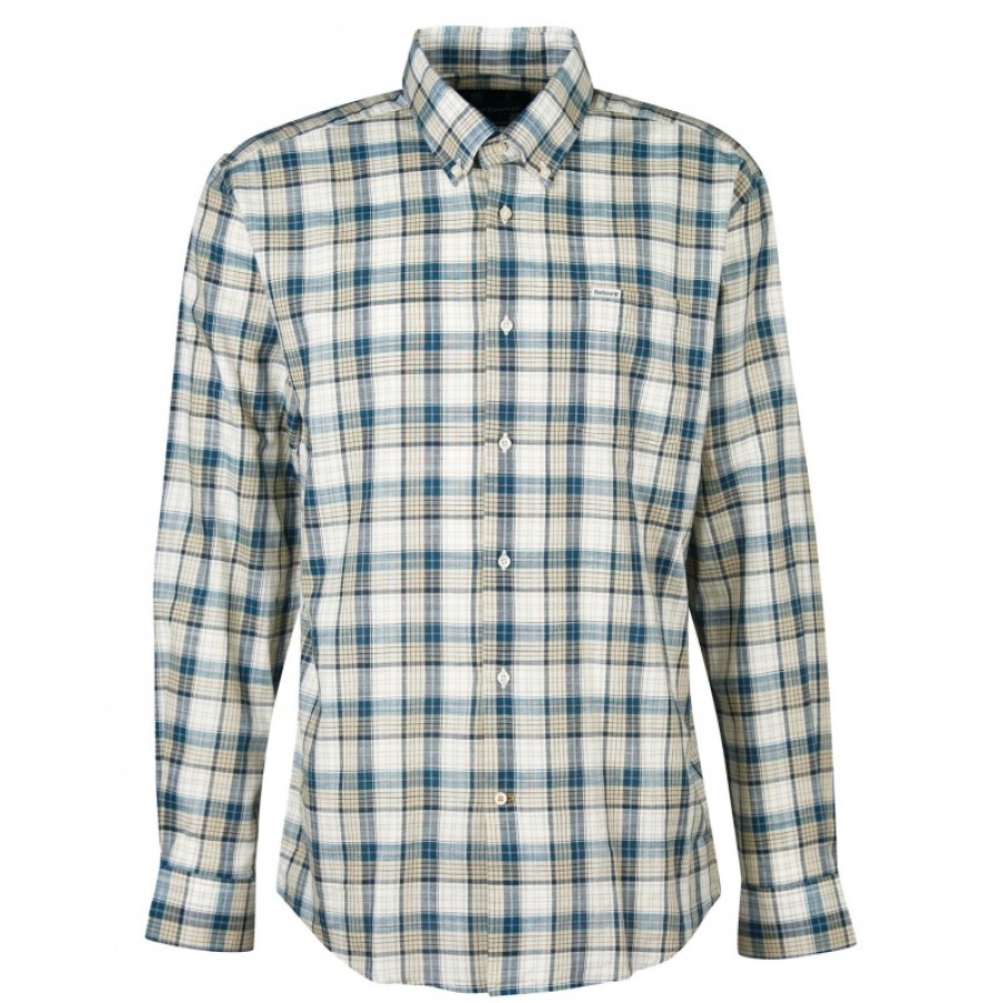 Men'S Barbour | Sadle Checked Shirt Msh5135 - Stone