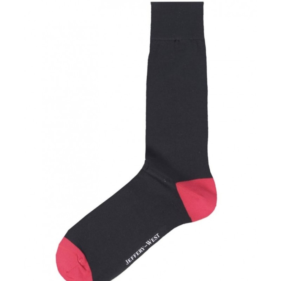 Men'S Jeffery West | Socks - Black/Red