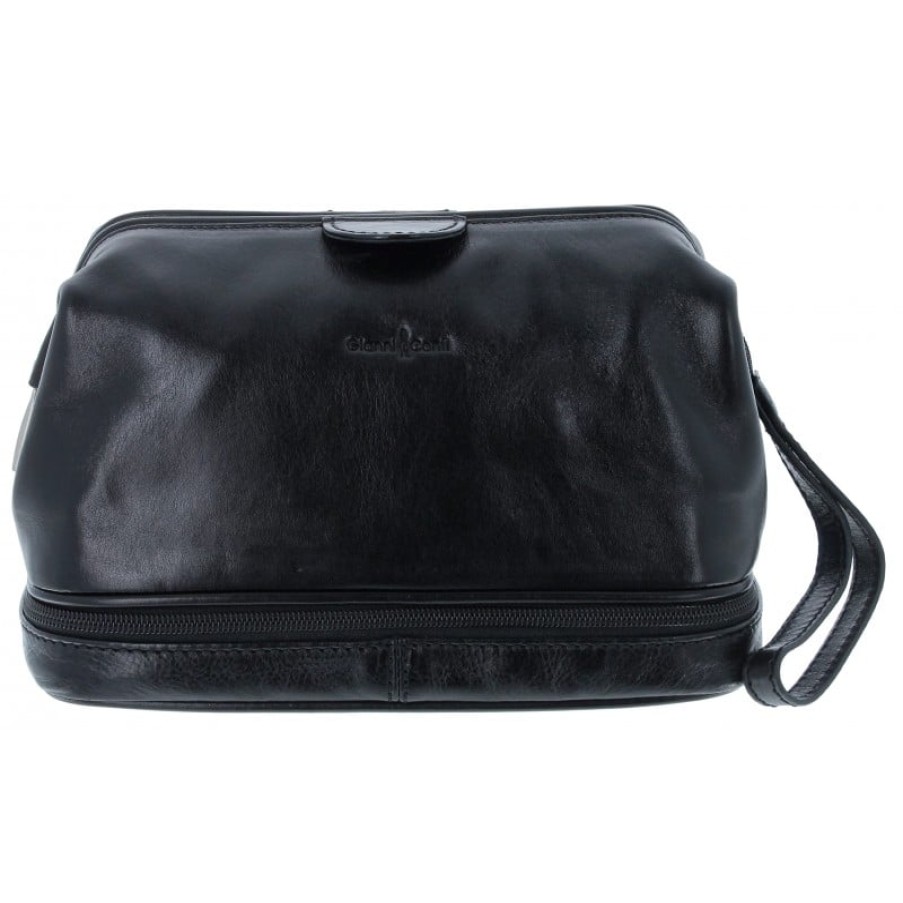 Men'S Gianni Conti | 9405011 Wash Bag - Black