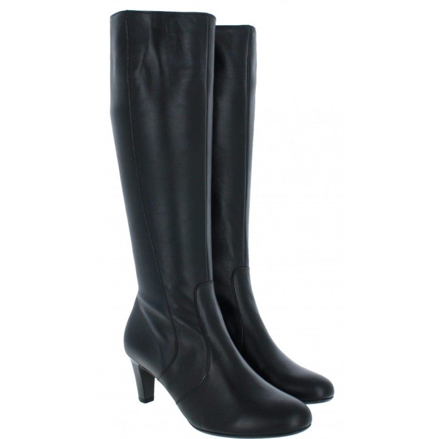 Women'S Gabor | Maybe S 35.858 Knee High Boots - Black Leather