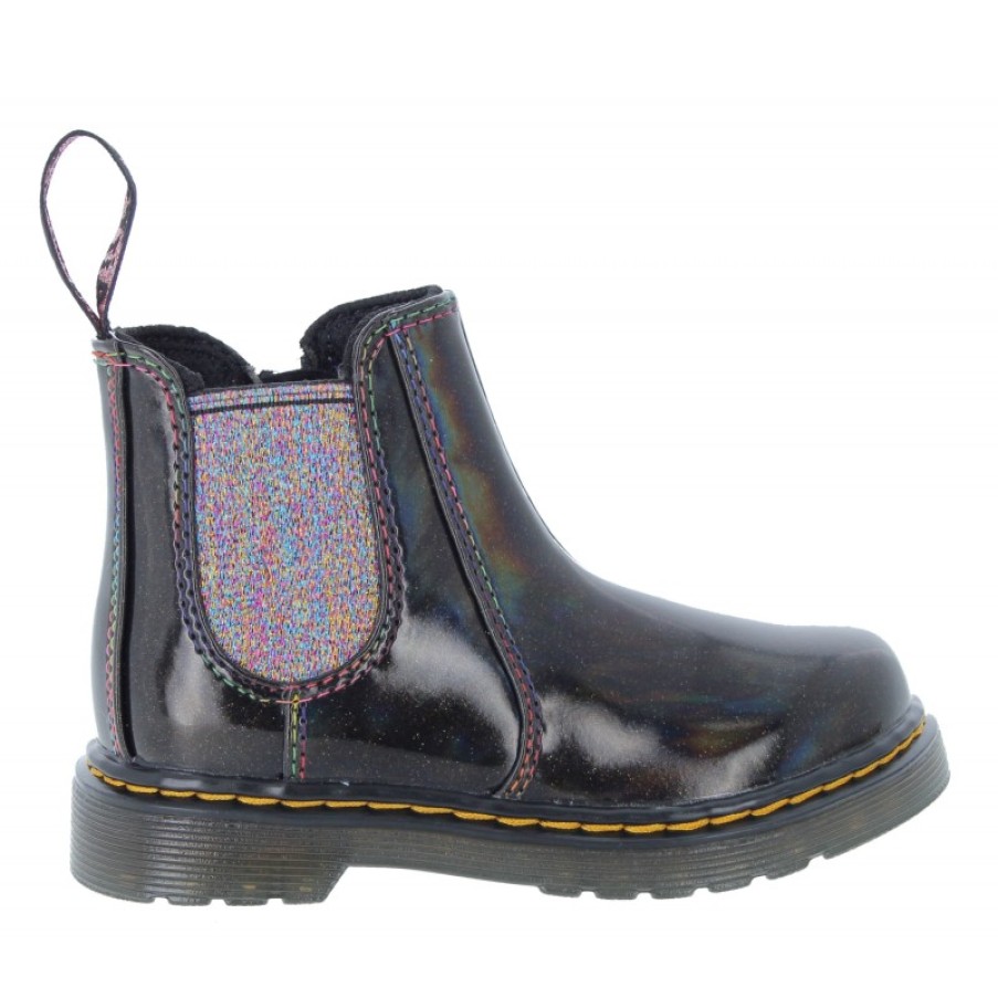 Children'S Dr. Martens Girls Boots | 2976 Toddler Boots - Black Lightshow