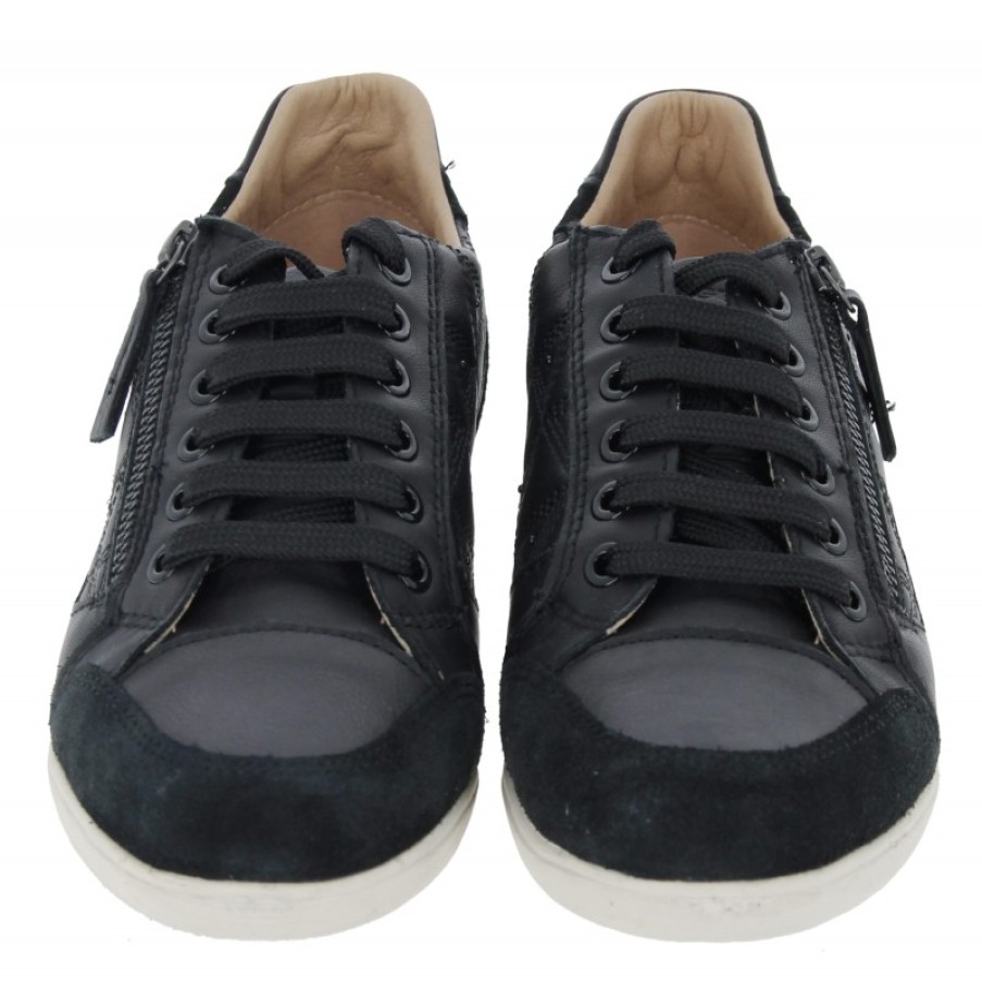 Women'S Geox | Myria D0268C Trainers - Black Leather