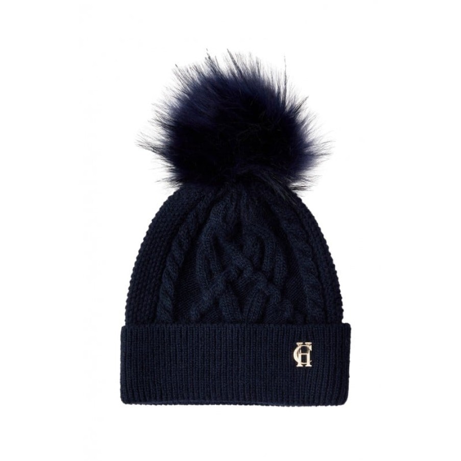 Women'S Holland Cooper | Cortina Bobble Hat - Ink Navy