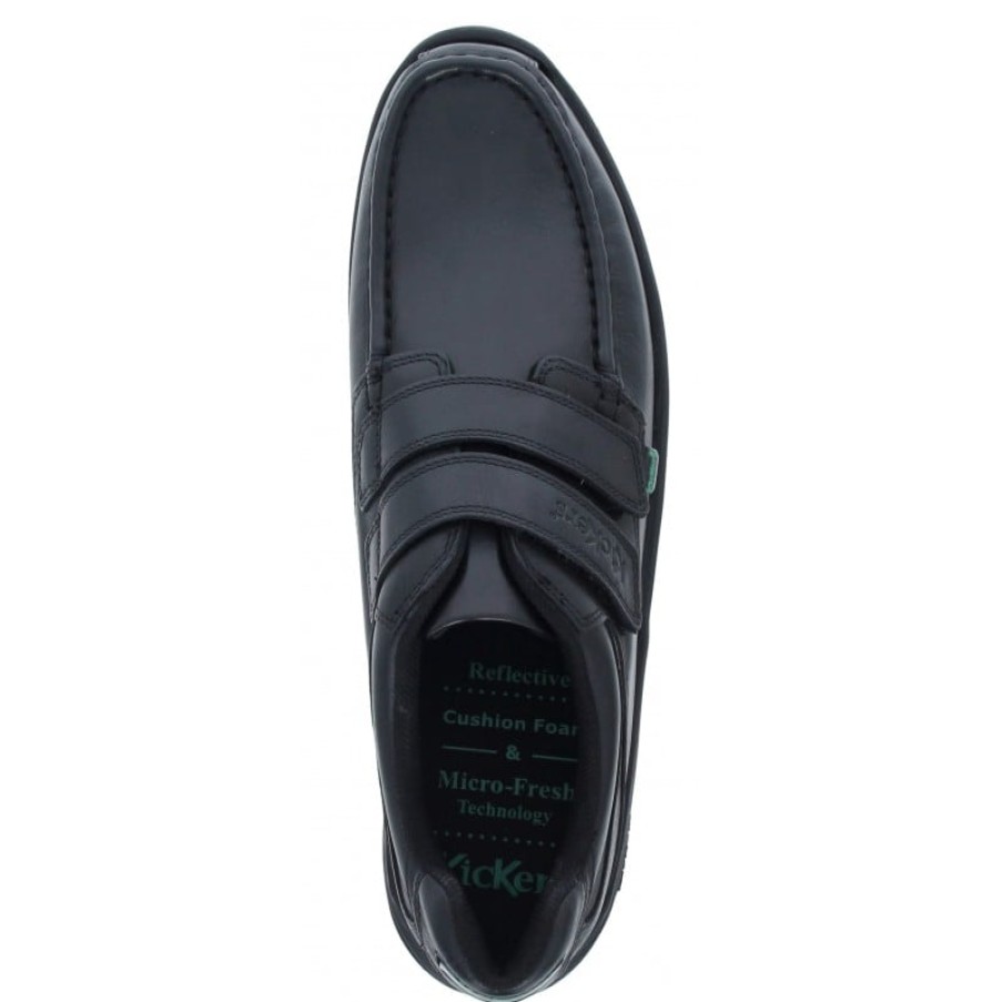 Men'S Kickers | Reasan Strap 112801 Shoes - Black Leather