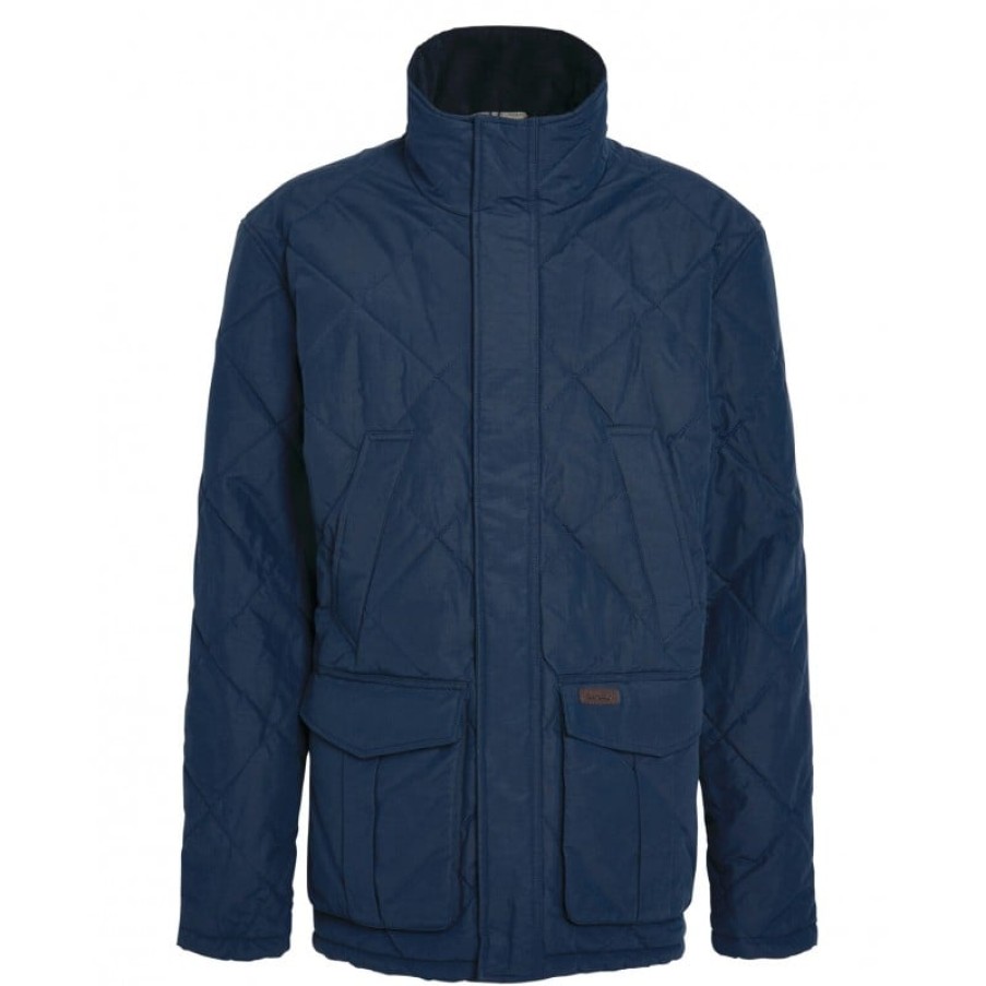 Men'S Barbour | Rockwood Quilted Jacket Mqu1676 - Navy